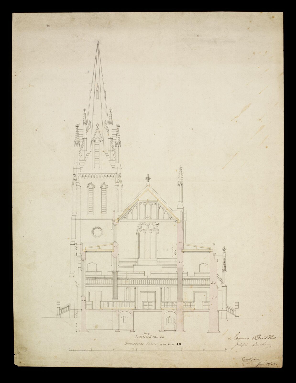 Drawing, Edward Blore, 30/01/1832