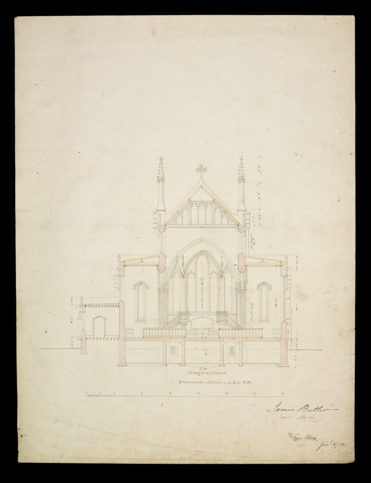 Drawing, Edward Blore, 30/01/1832
