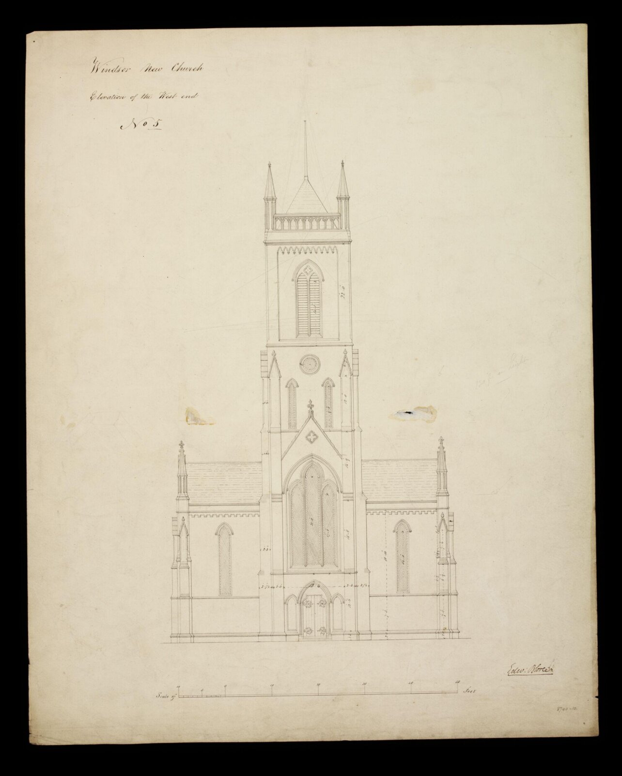 Drawing, Edward Blore, 1842-4