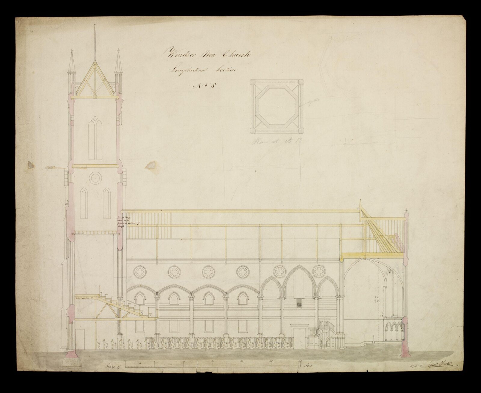 Drawing, Edward Blore, 1842-4
