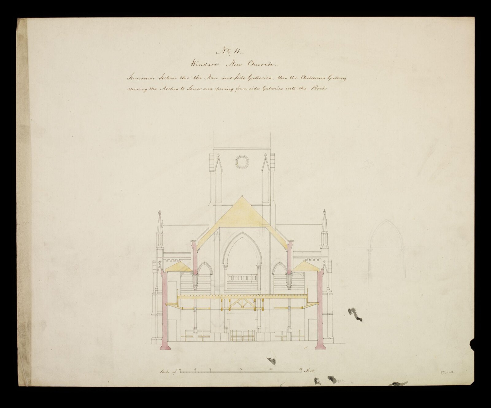 Drawing, Edward Blore, 1842-4