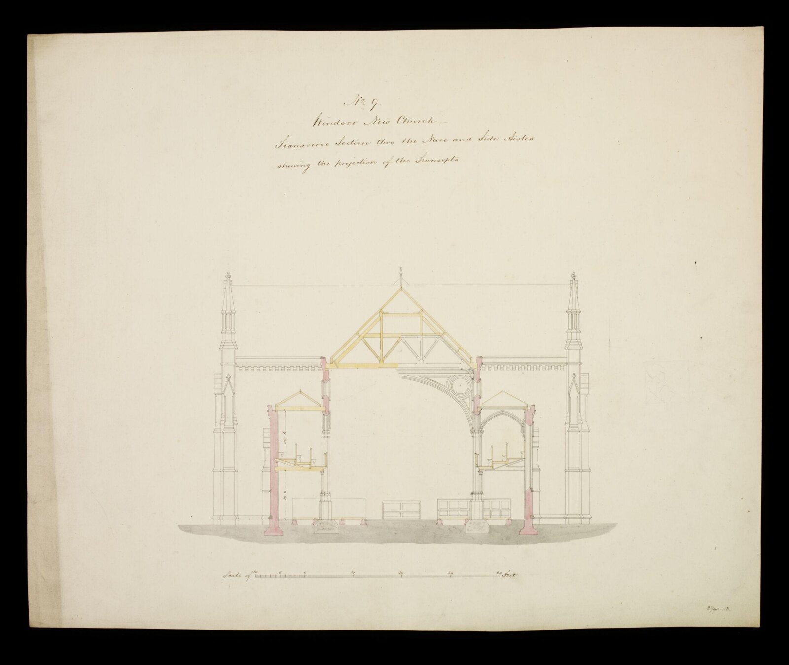 Drawing, Edward Blore, 1842-4