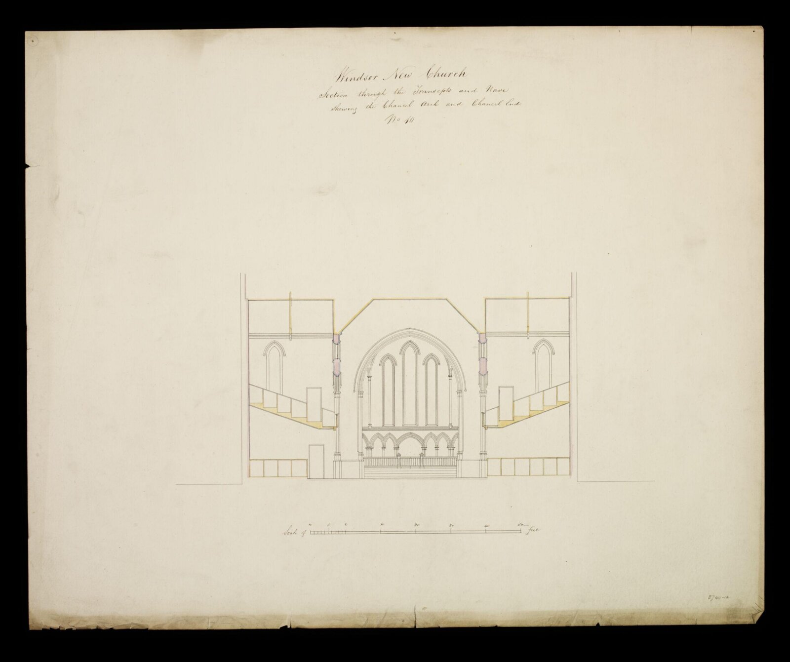 Drawing, Edward Blore, 1842-4