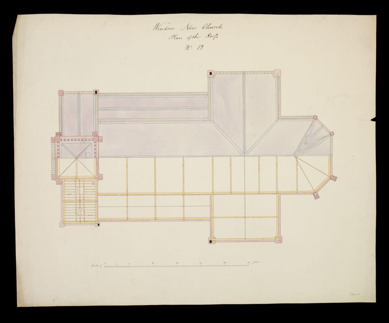 Drawing, Edward Blore, 1842-4