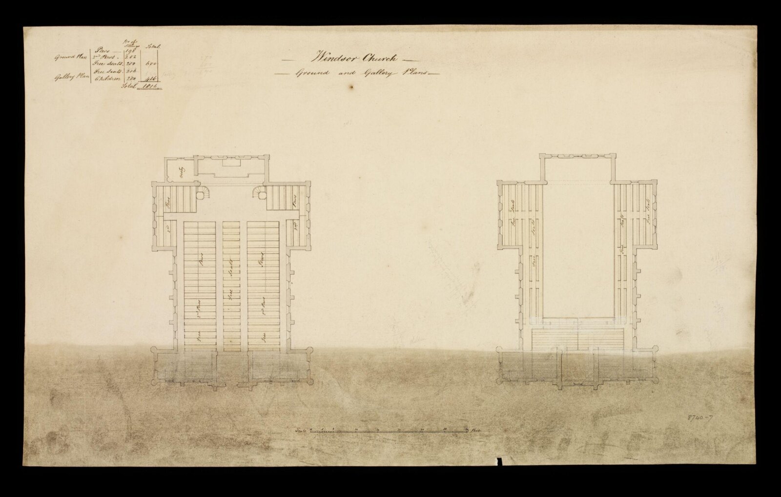 Drawing, Edward Blore, 1842-4