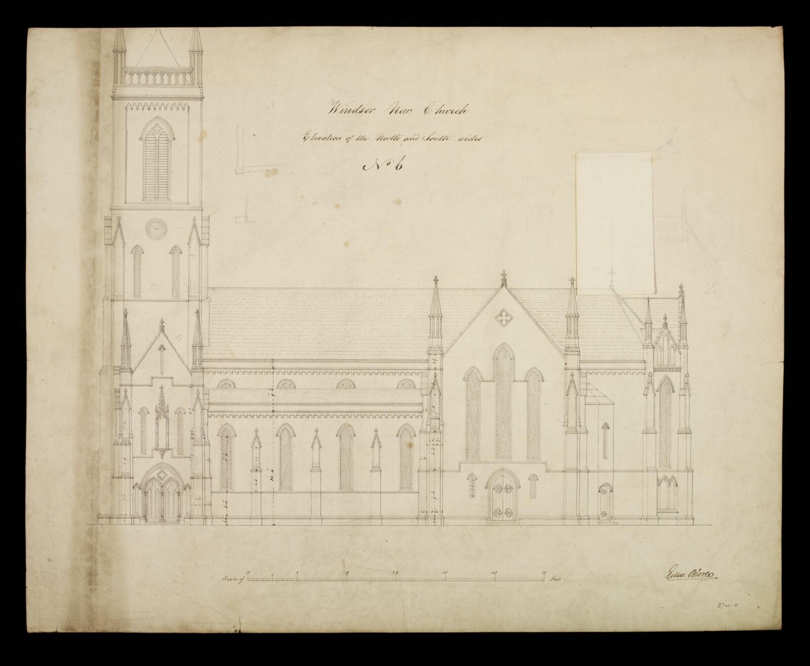 Drawing, Edward Blore, 1842-4