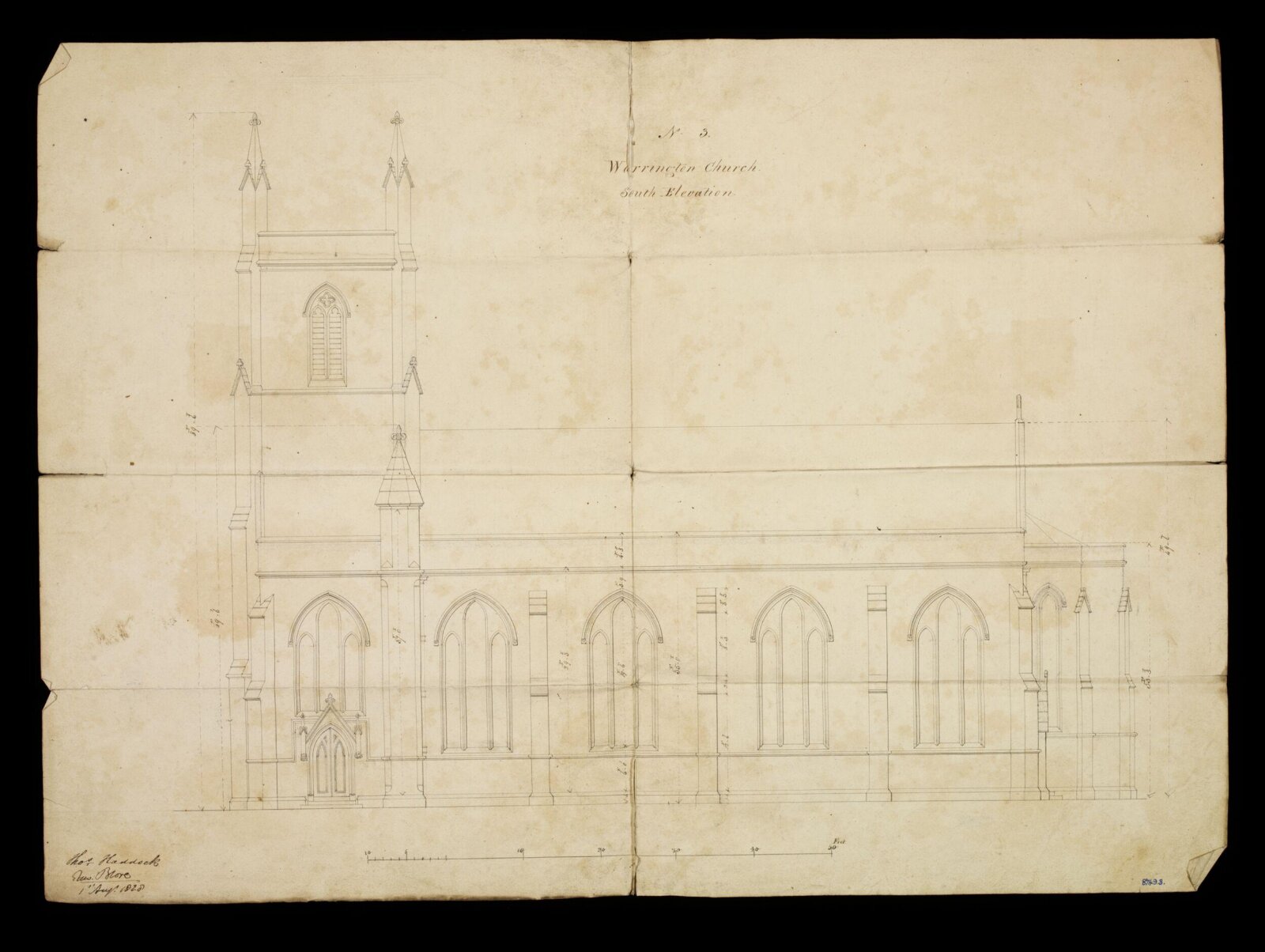 Drawing, Edward Blore, August 1828