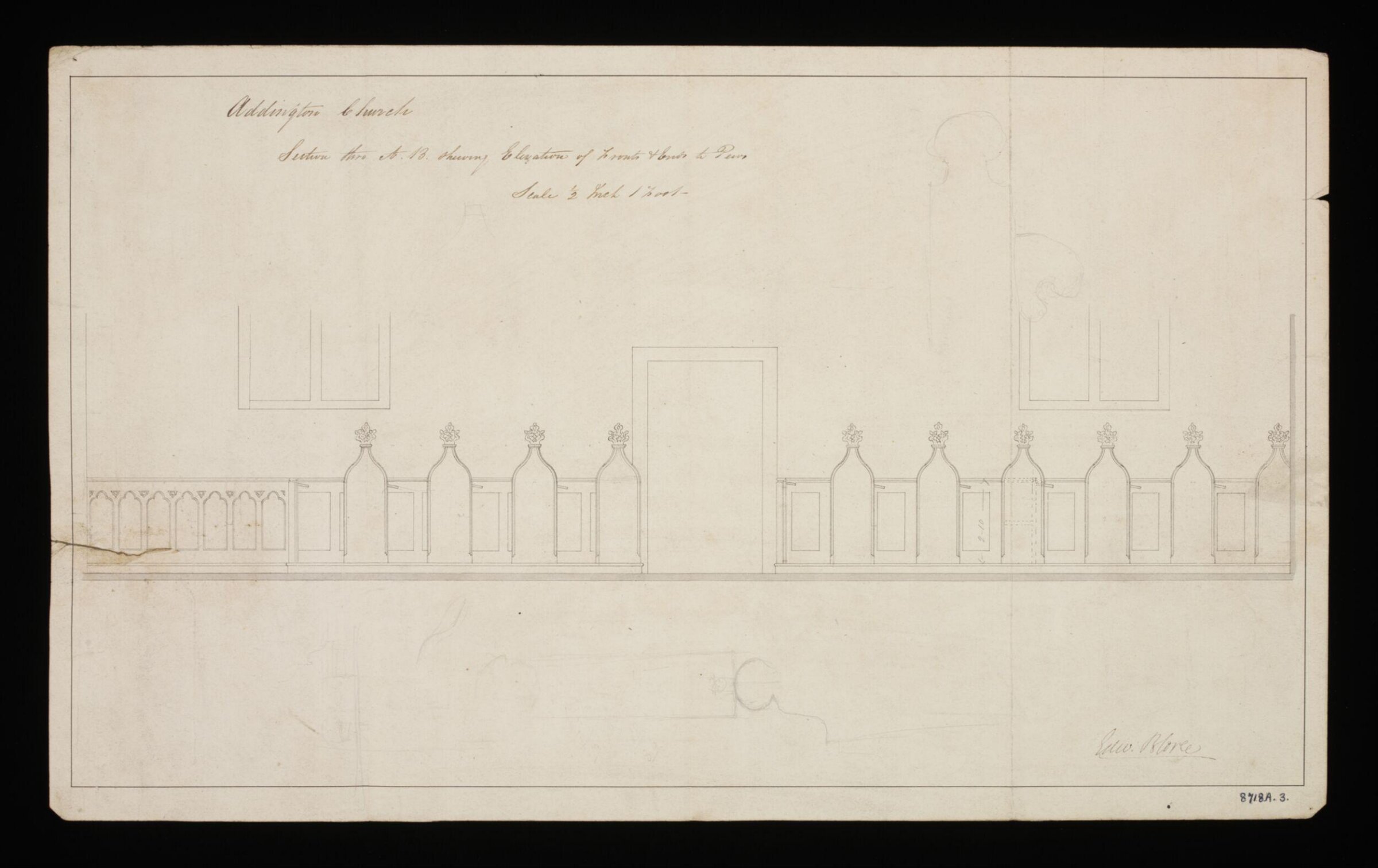 Drawing, Edward Blore, Mid 19th Century