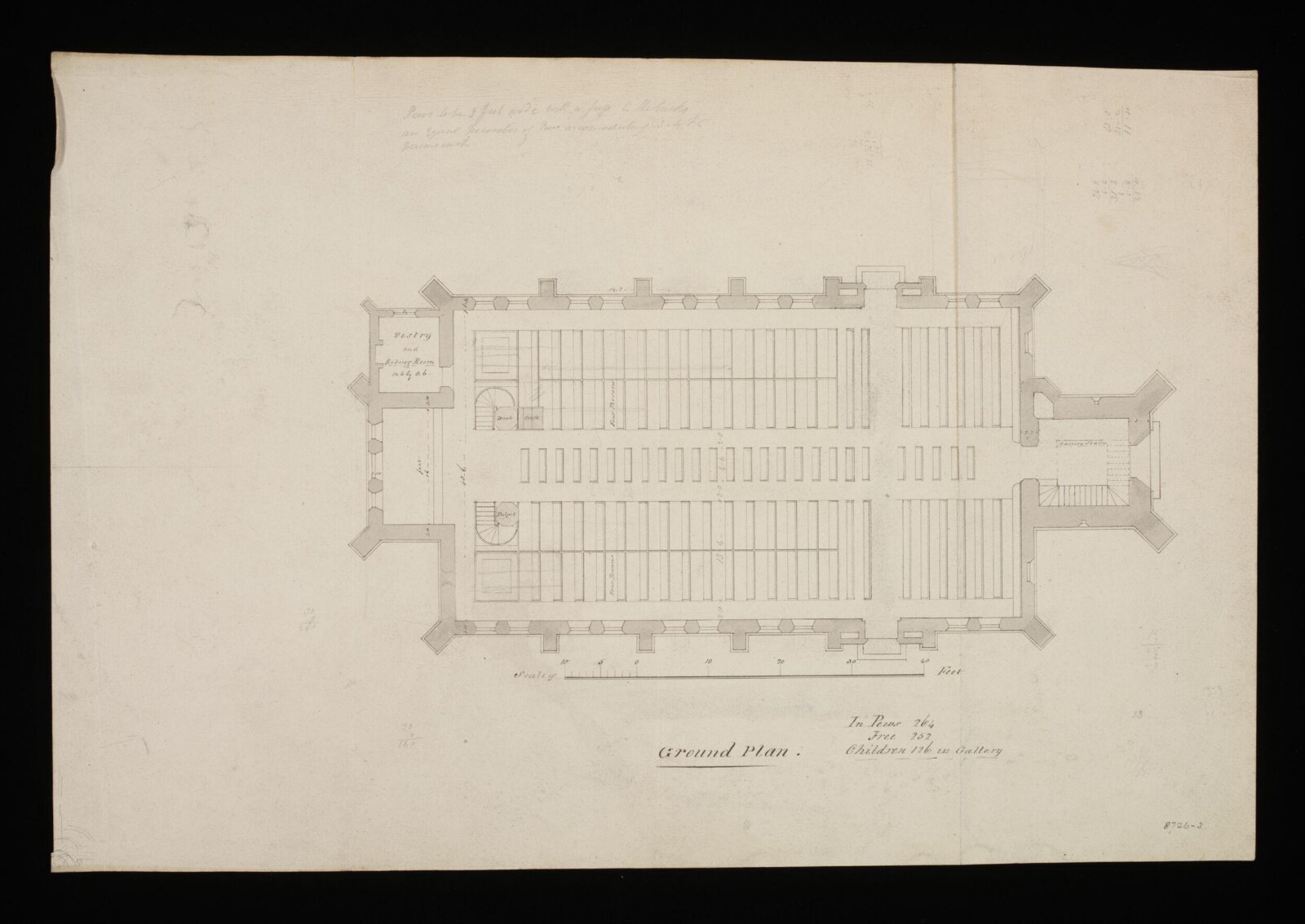 Drawing, Edward Blore, 1831-2