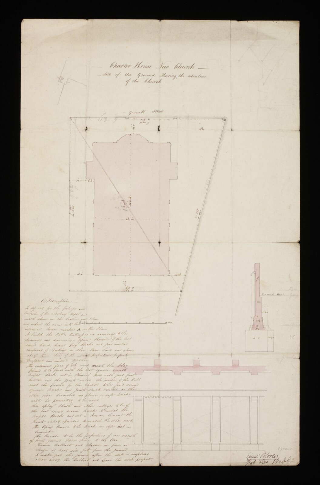 Drawing, Edward Blore, 1842