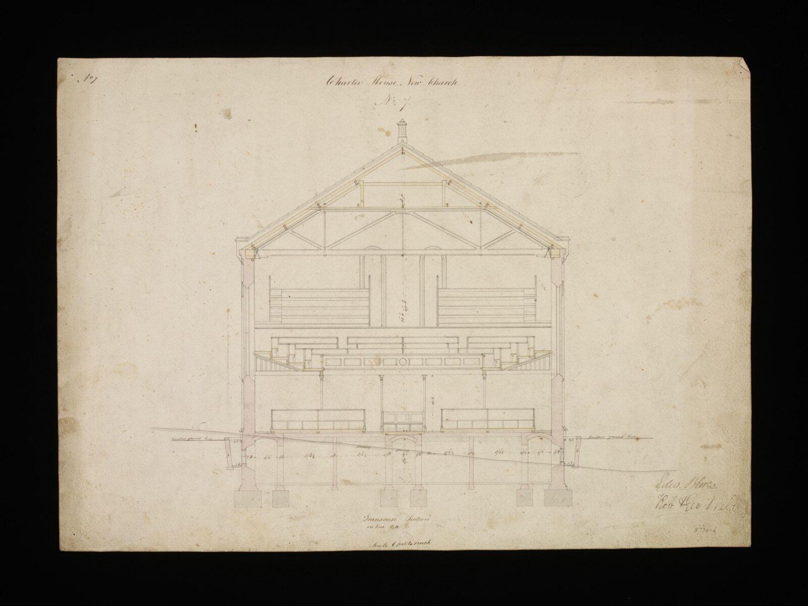 Drawing, Edward Blore, 1842