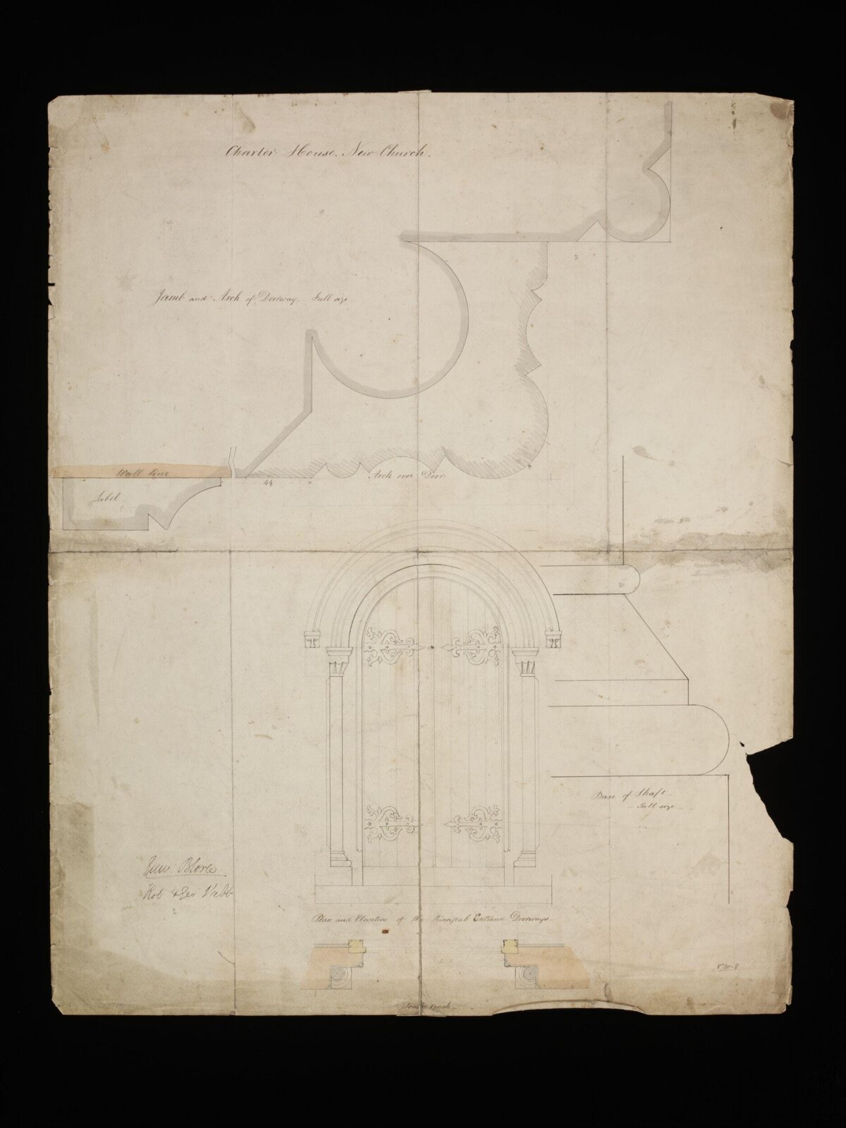 Drawing, Edward Blore, 1842