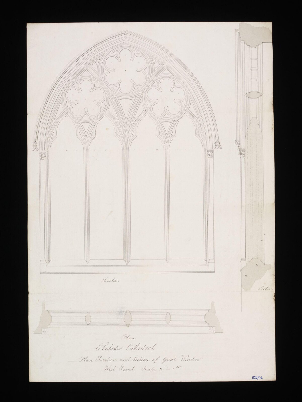 Drawing, Edward Blore, c. 1840s