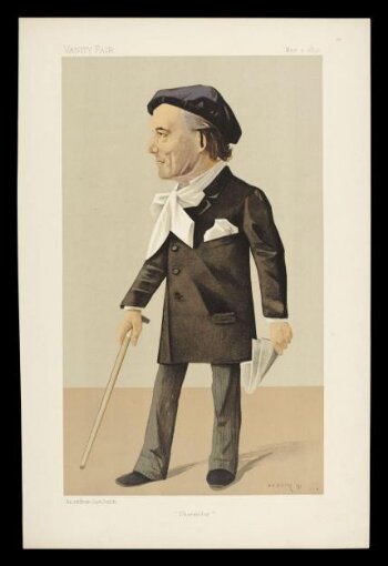 Victorien Sardou. Portrait by Jean Baptiste Guth (1883-1908) published in Vanity Fair, 2nd May 1891