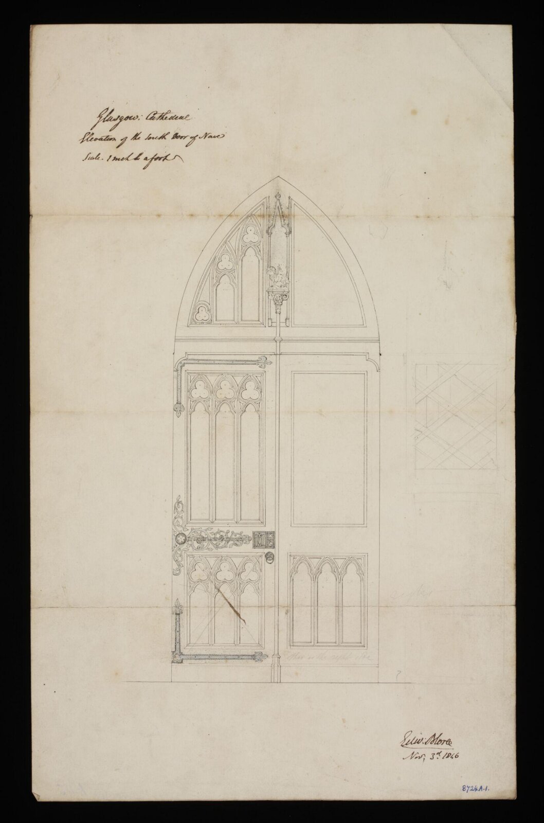 Drawing, Edward Blore, 03/11/1846