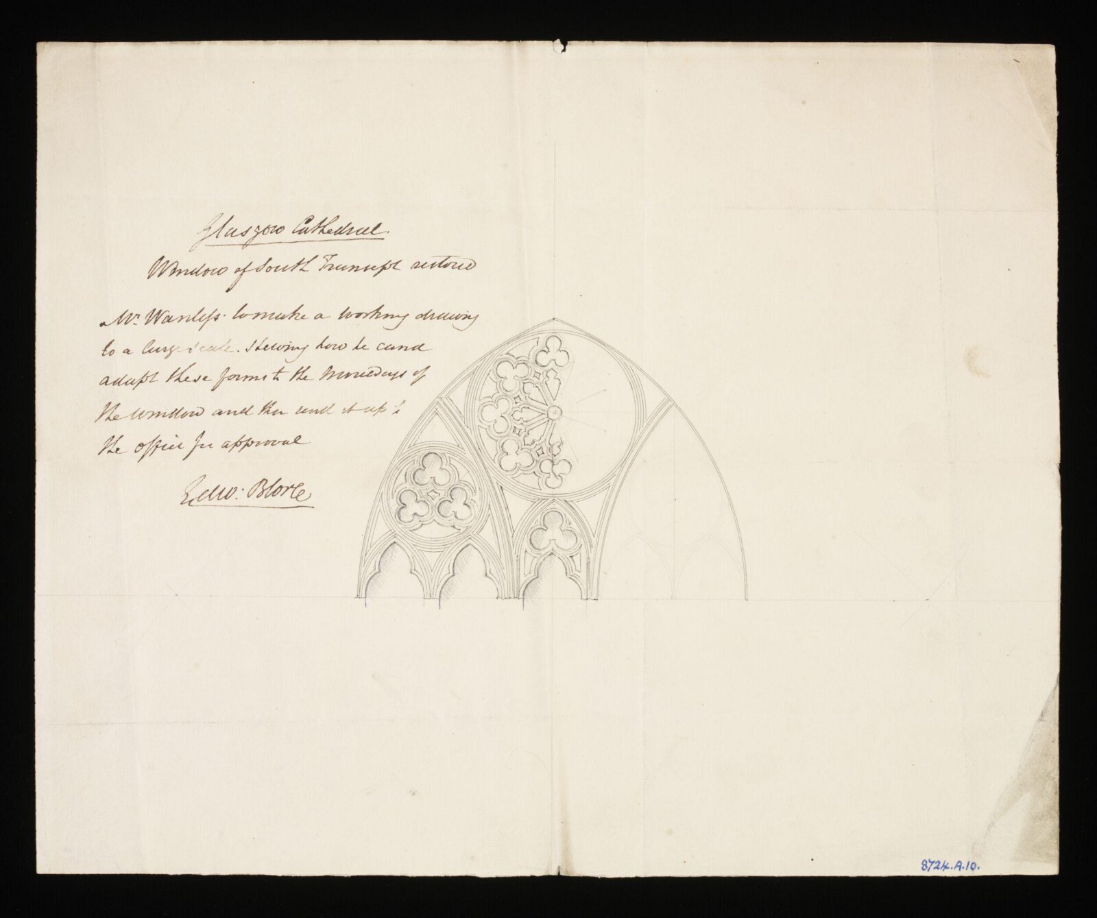 Drawing, Edward Blore, 1840s