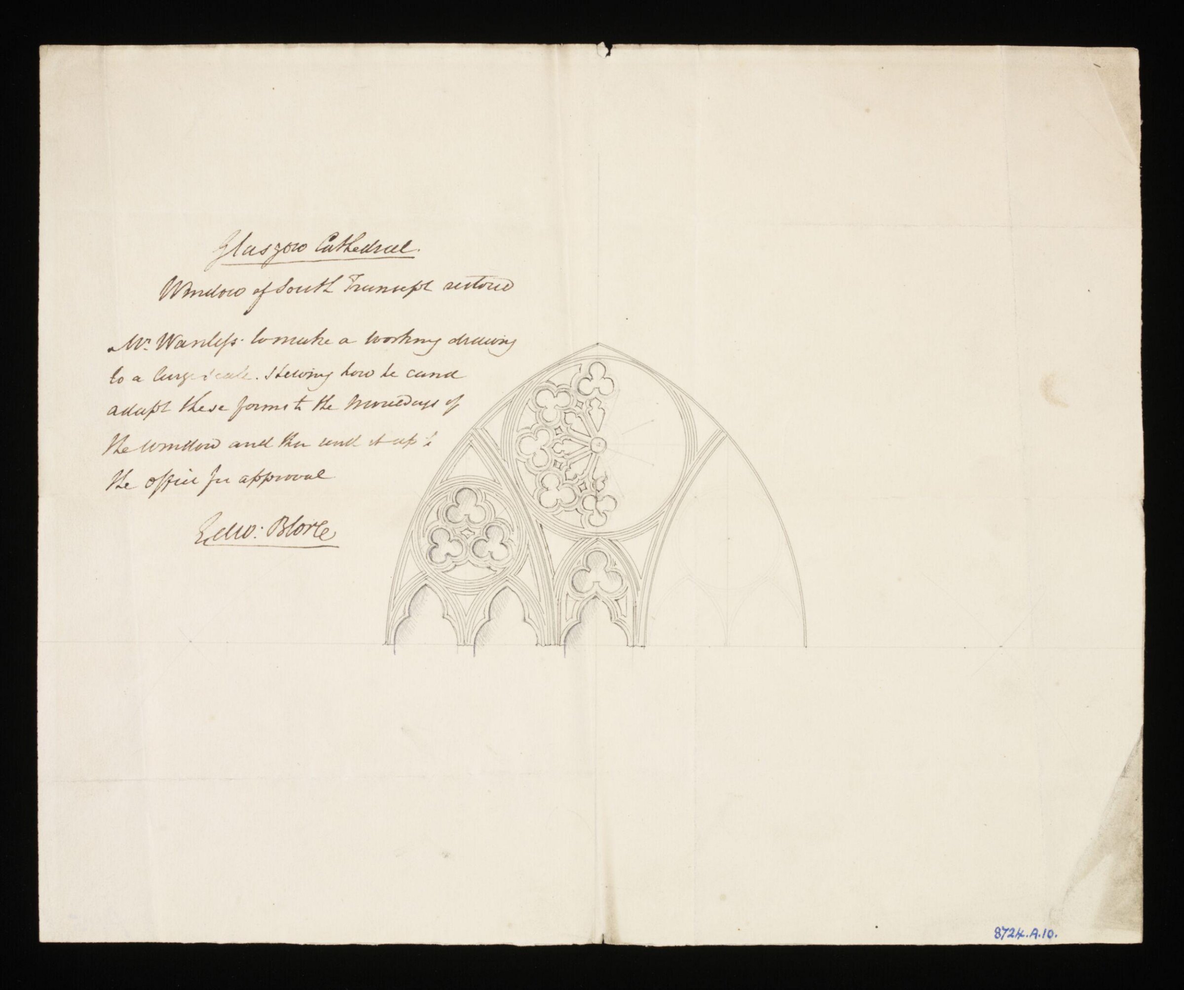 Drawing, Edward Blore, 1840s