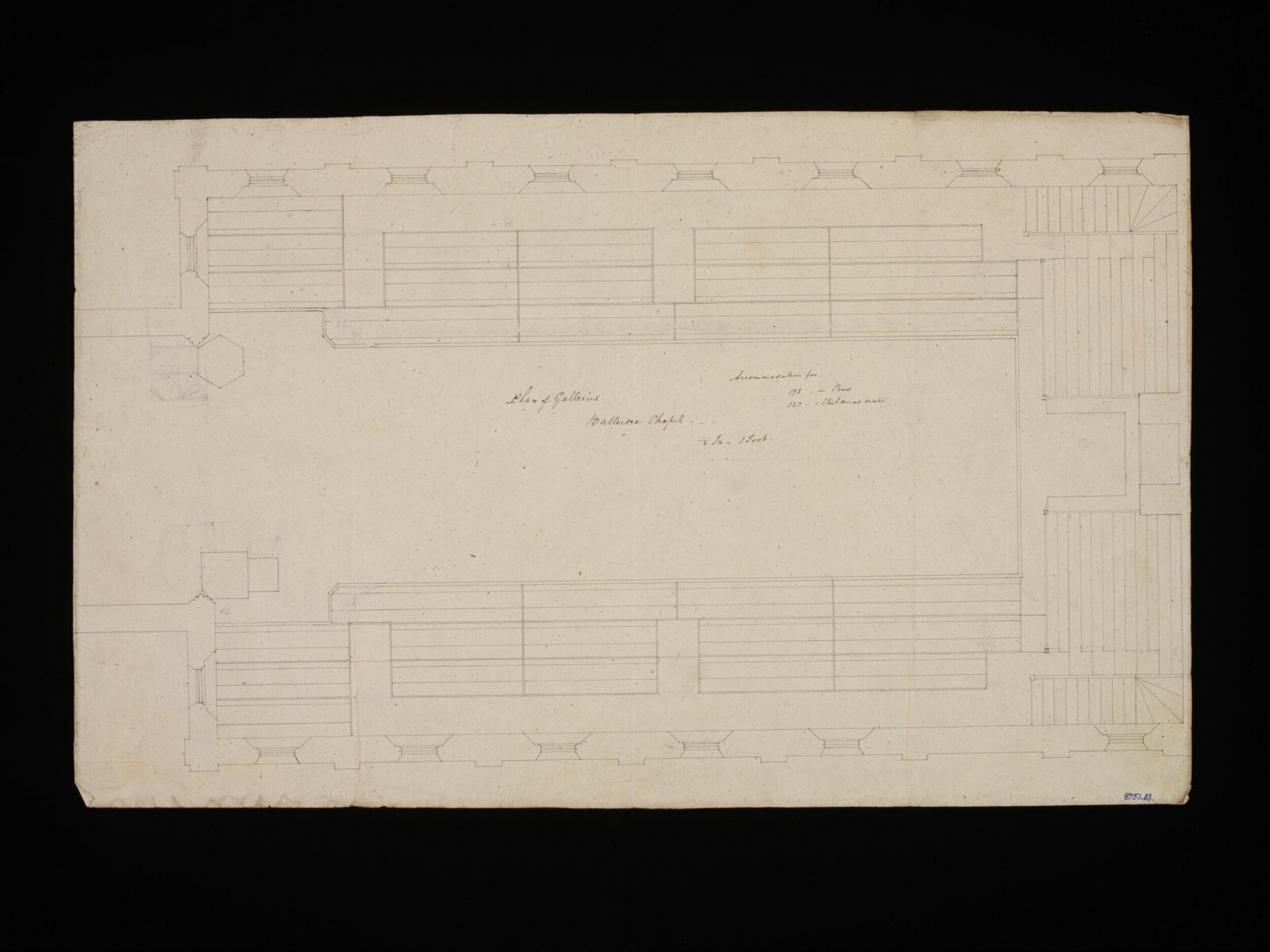 Drawing, Edward Blore, 1827-8