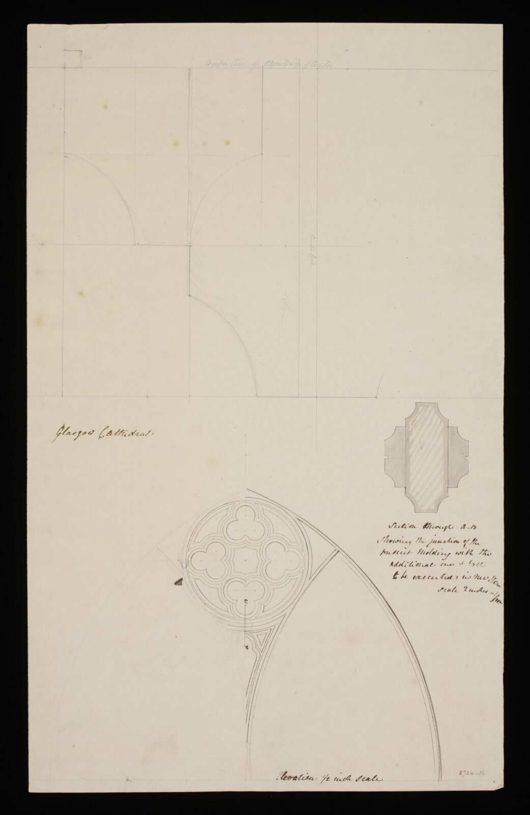 Drawing, Edward Blore, 1840s