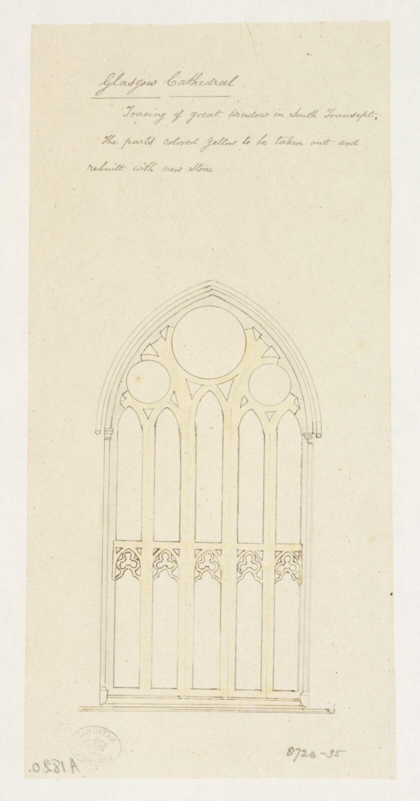 Drawing, Edward Blore, 1840s