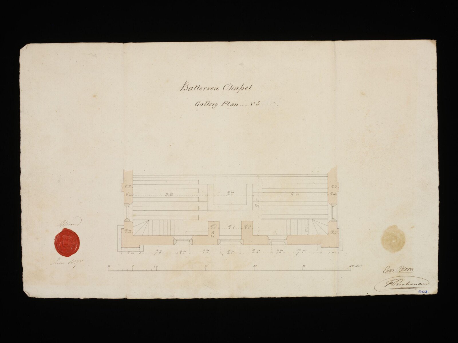 Drawing, Edward Blore, June 1827