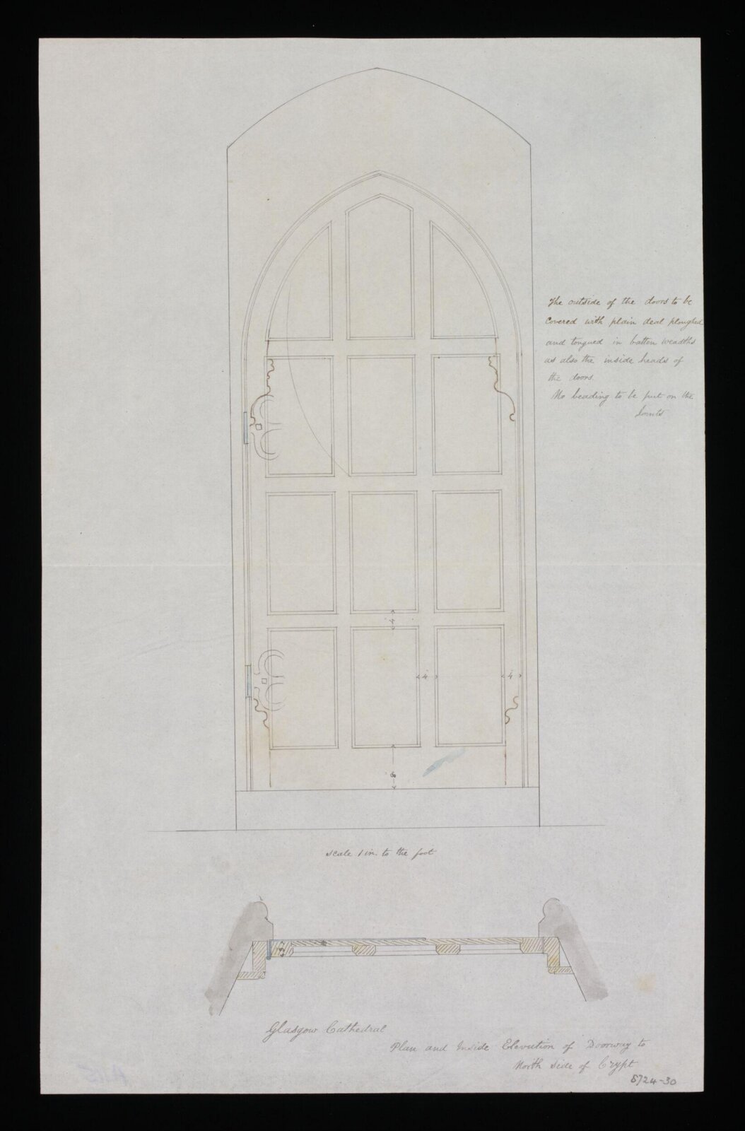 Drawing, Edward Blore, 1840s