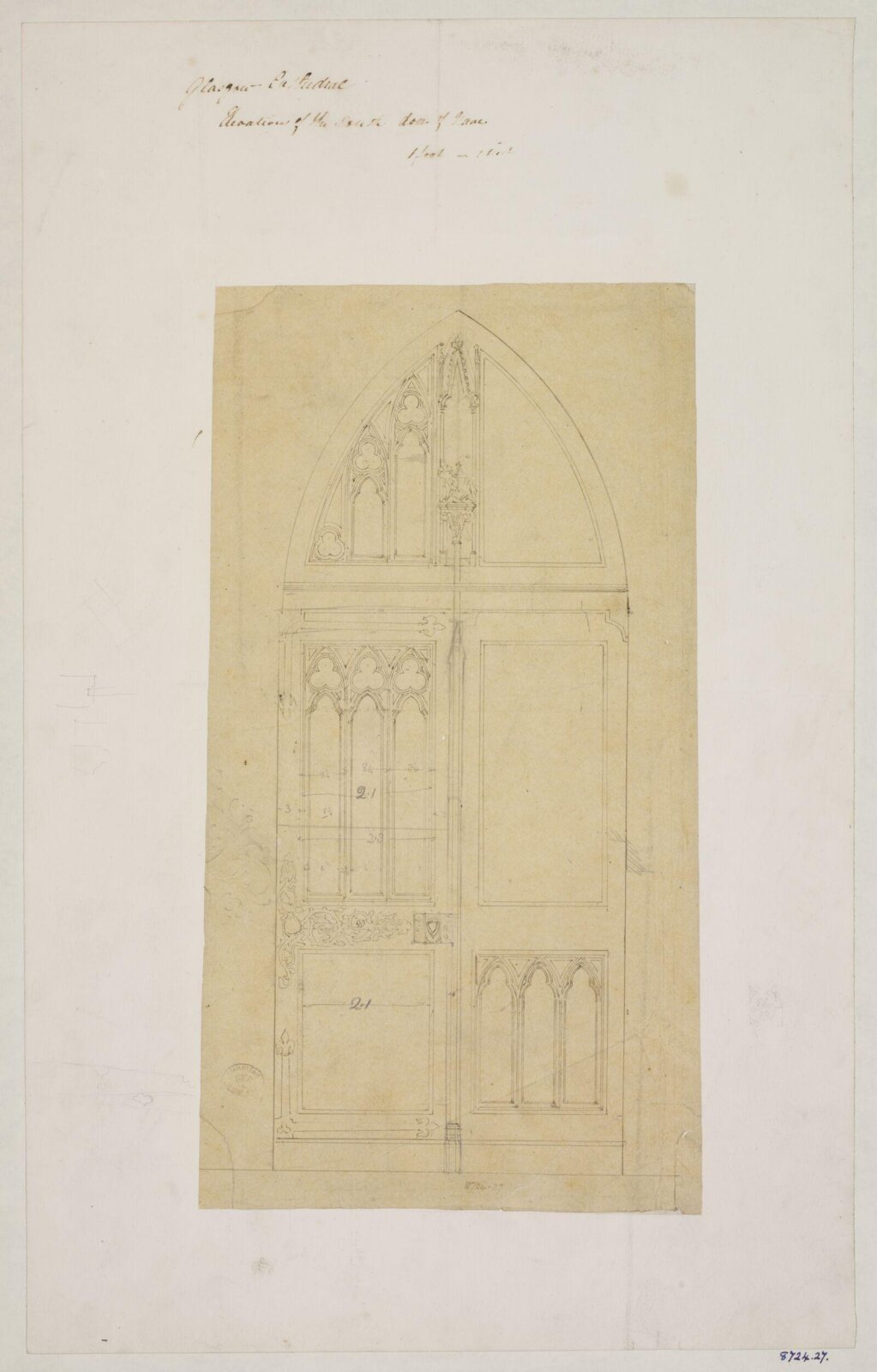 Drawing, Edward Blore, 1840s