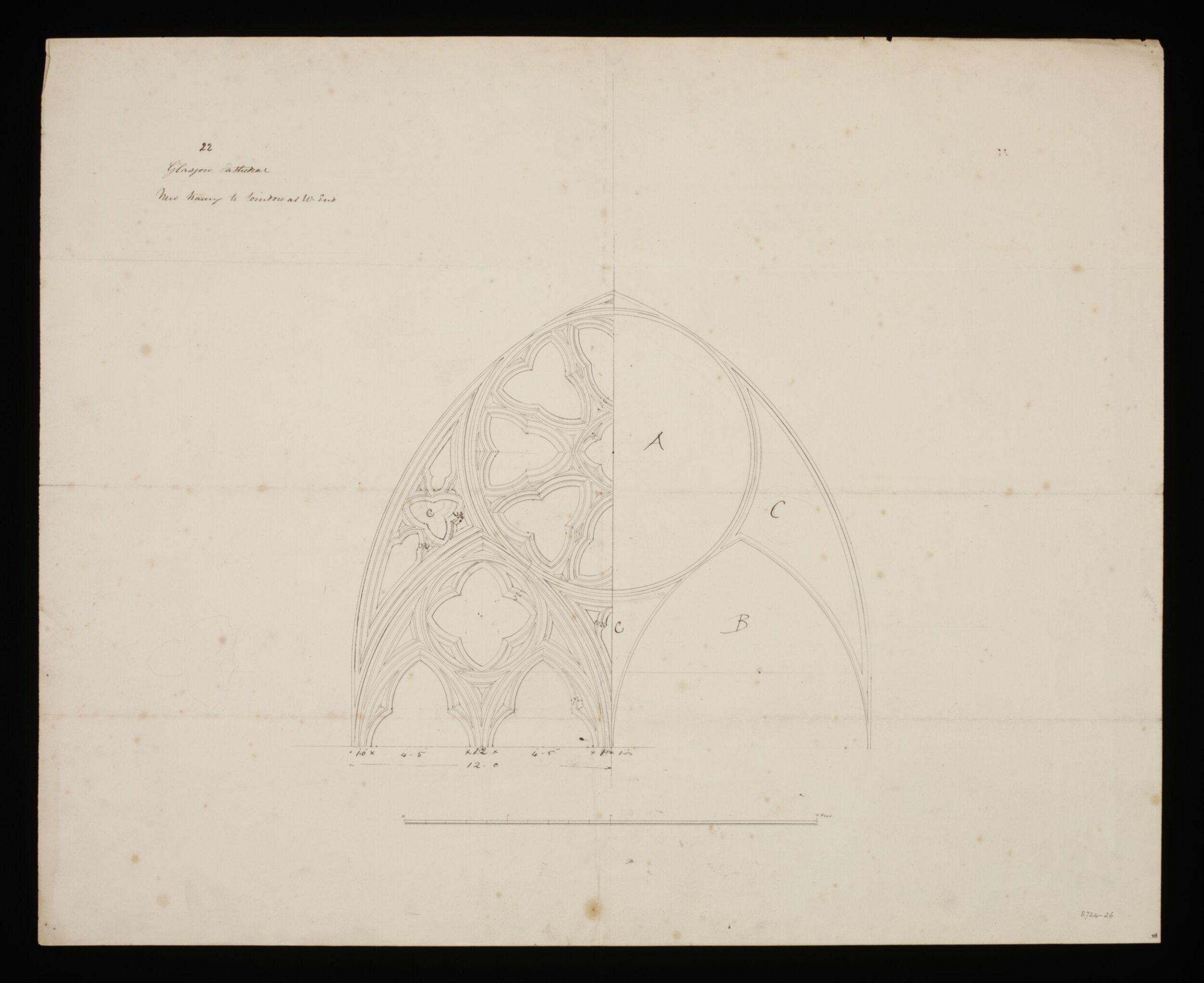 Drawing, Edward Blore, 1840s