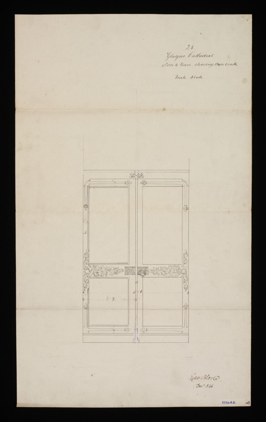 Drawing, Edward Blore, December 1846