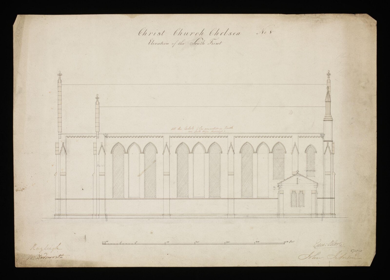 Drawing, Edward Blore, 1838