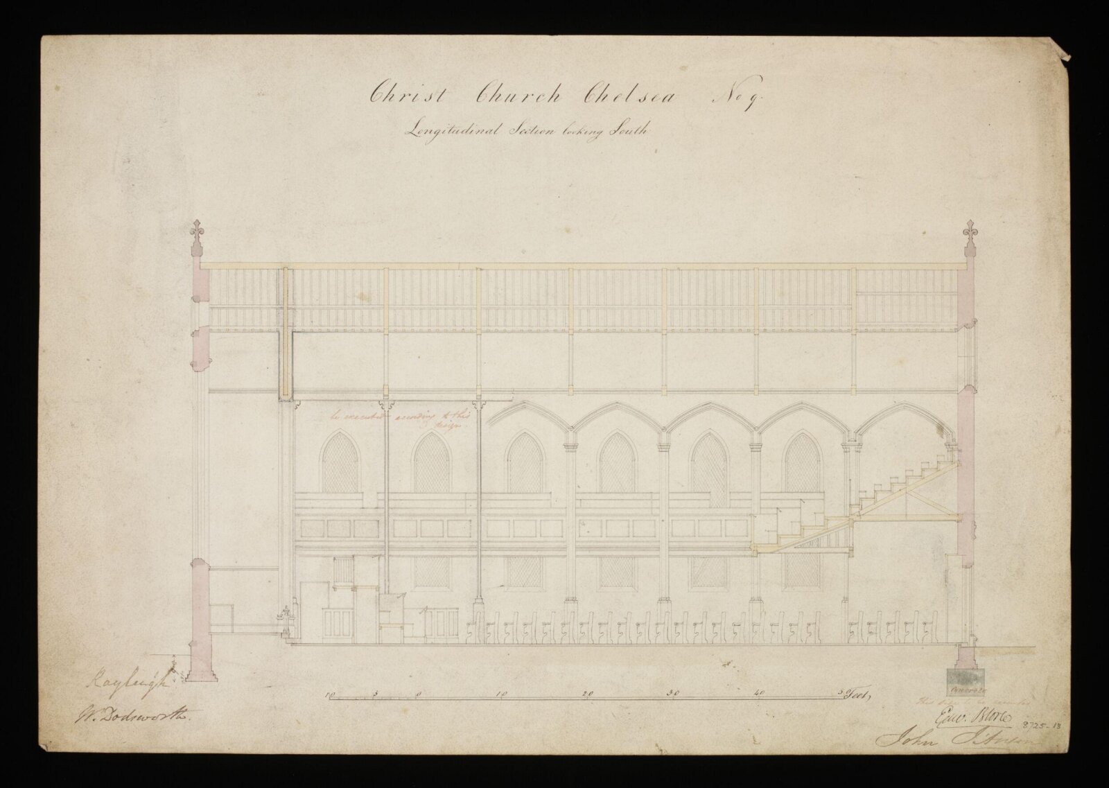 Drawing, Edward Blore, 1838