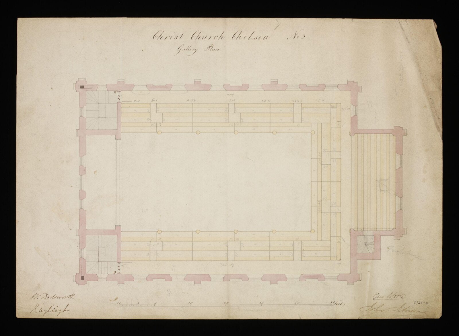 Drawing, Edward Blore, 1838