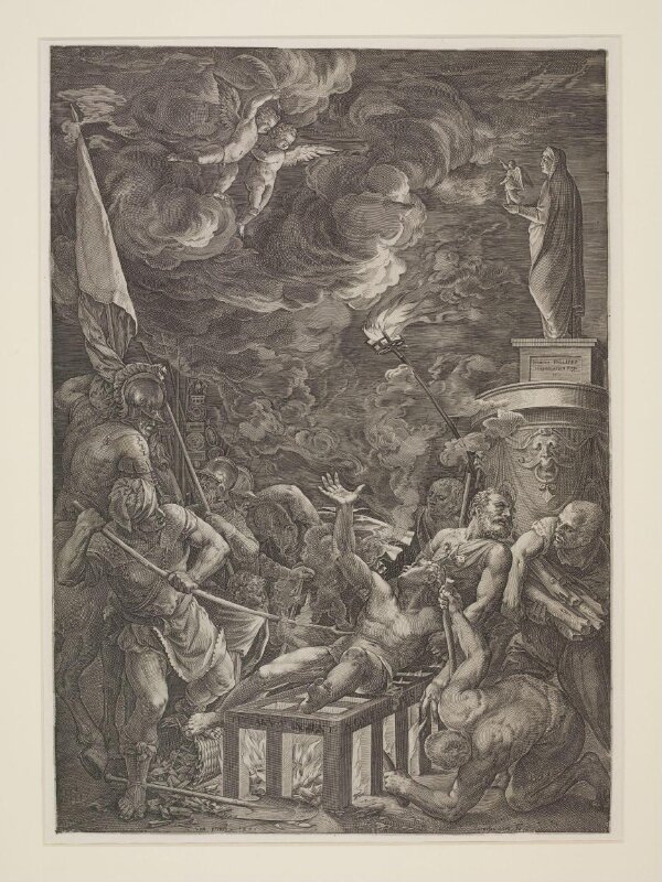 Martyrdom of St. Lawrence | Titian | Cort, Cornelius | V&A Explore The ...