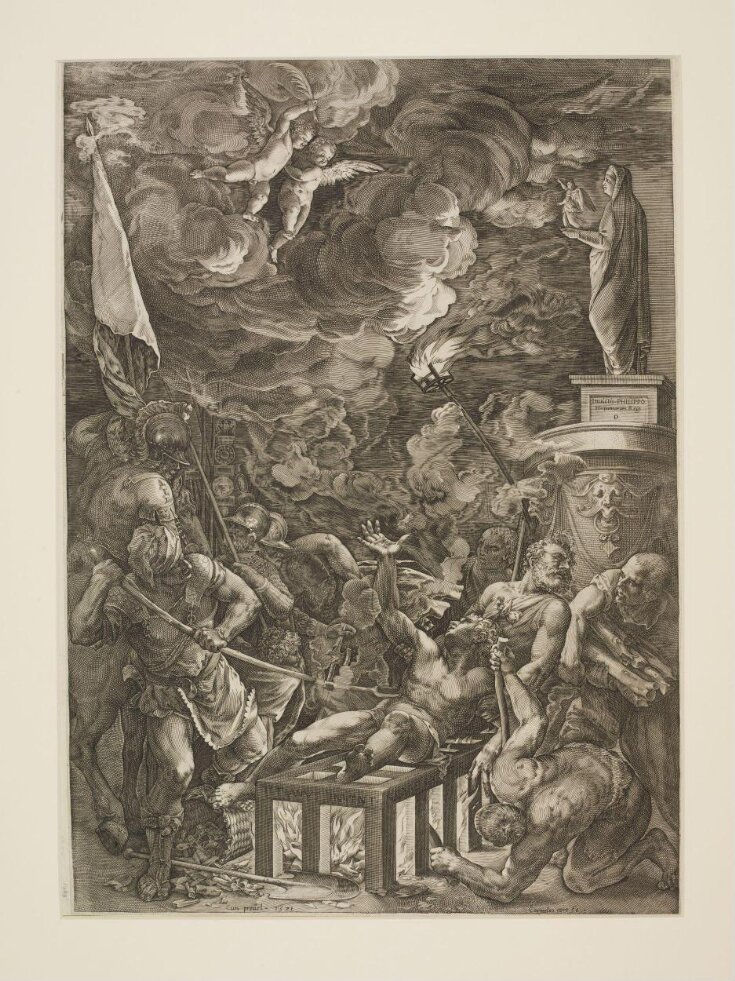 Martyrdom of St. Lawrence | Titian | Cort, Cornelius | V&A Explore The ...