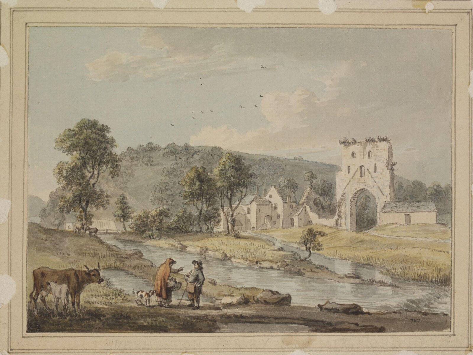 Hubberston Priory, Paul Sandby, 18th century