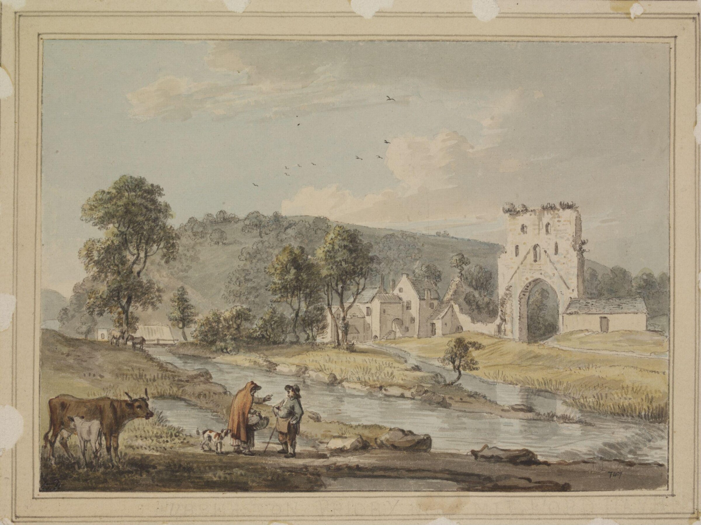 Hubberston Priory, Paul Sandby, 18th century