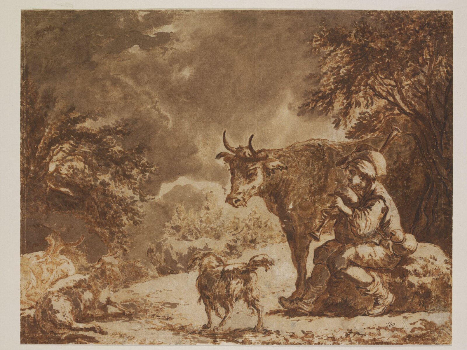 Drawing, Philip James de Loutherbourg, 18th - early 19th century