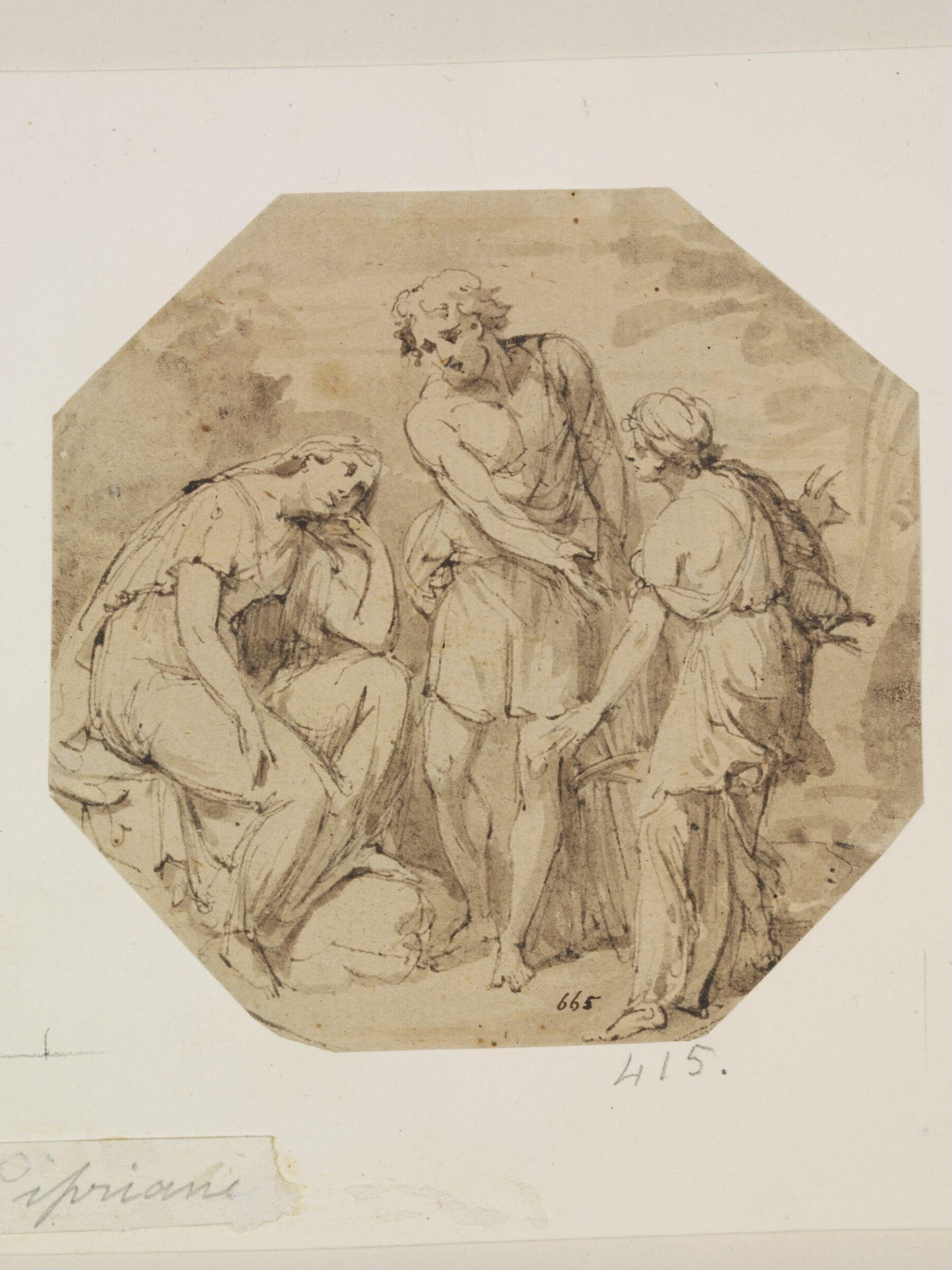 Drawing, Giovanni Battista Cipriani, 18th century
