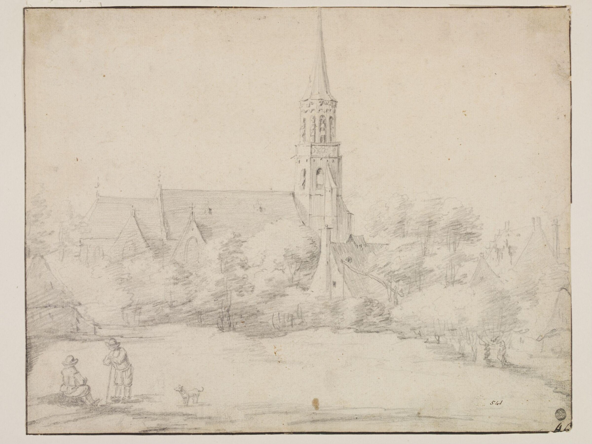 landscape with a church and houses set among trees, David Teniers the Younger, ca.1640