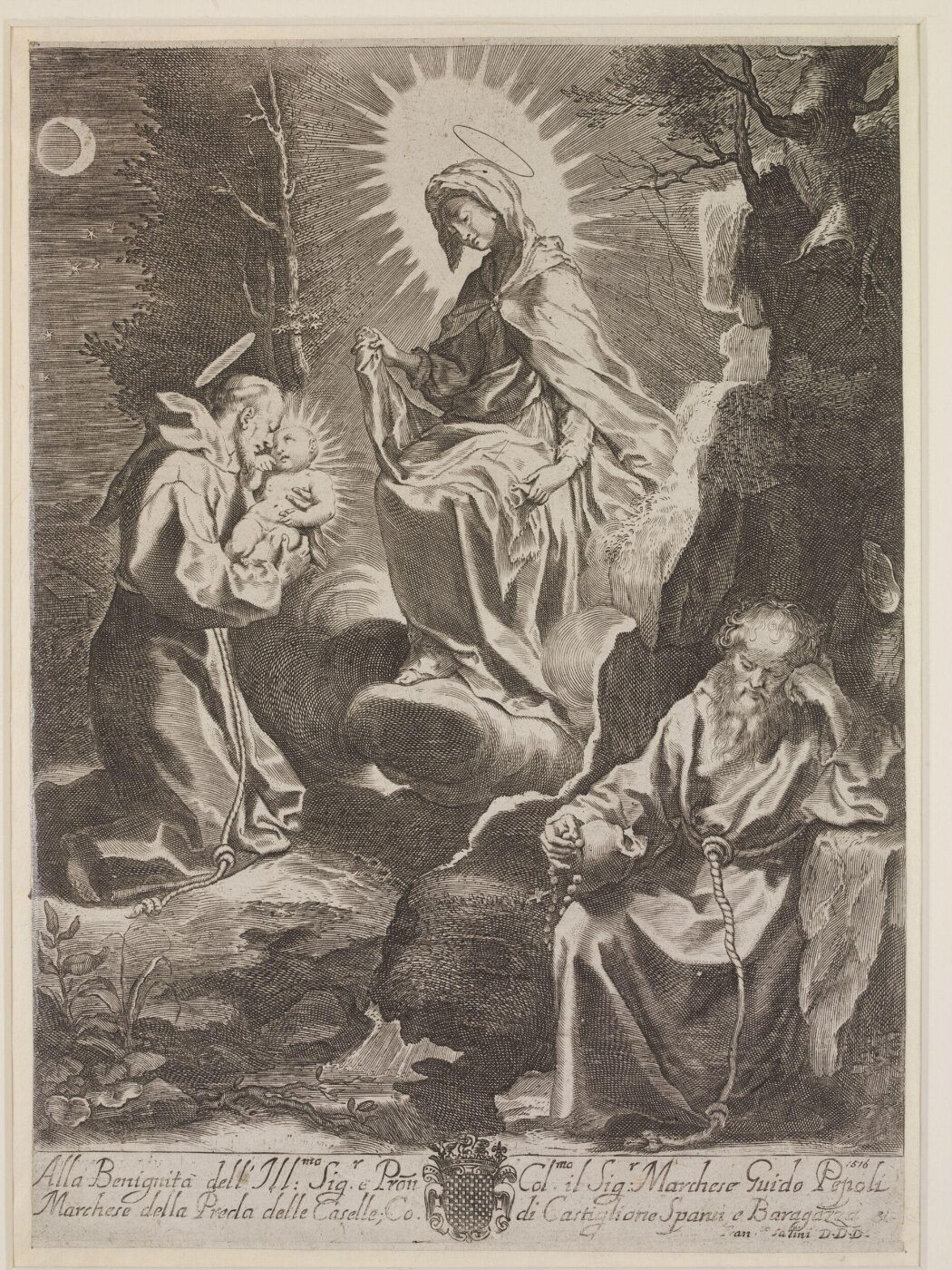 Unknown, St. Francis receiveing the Infant Christ from the Virgin