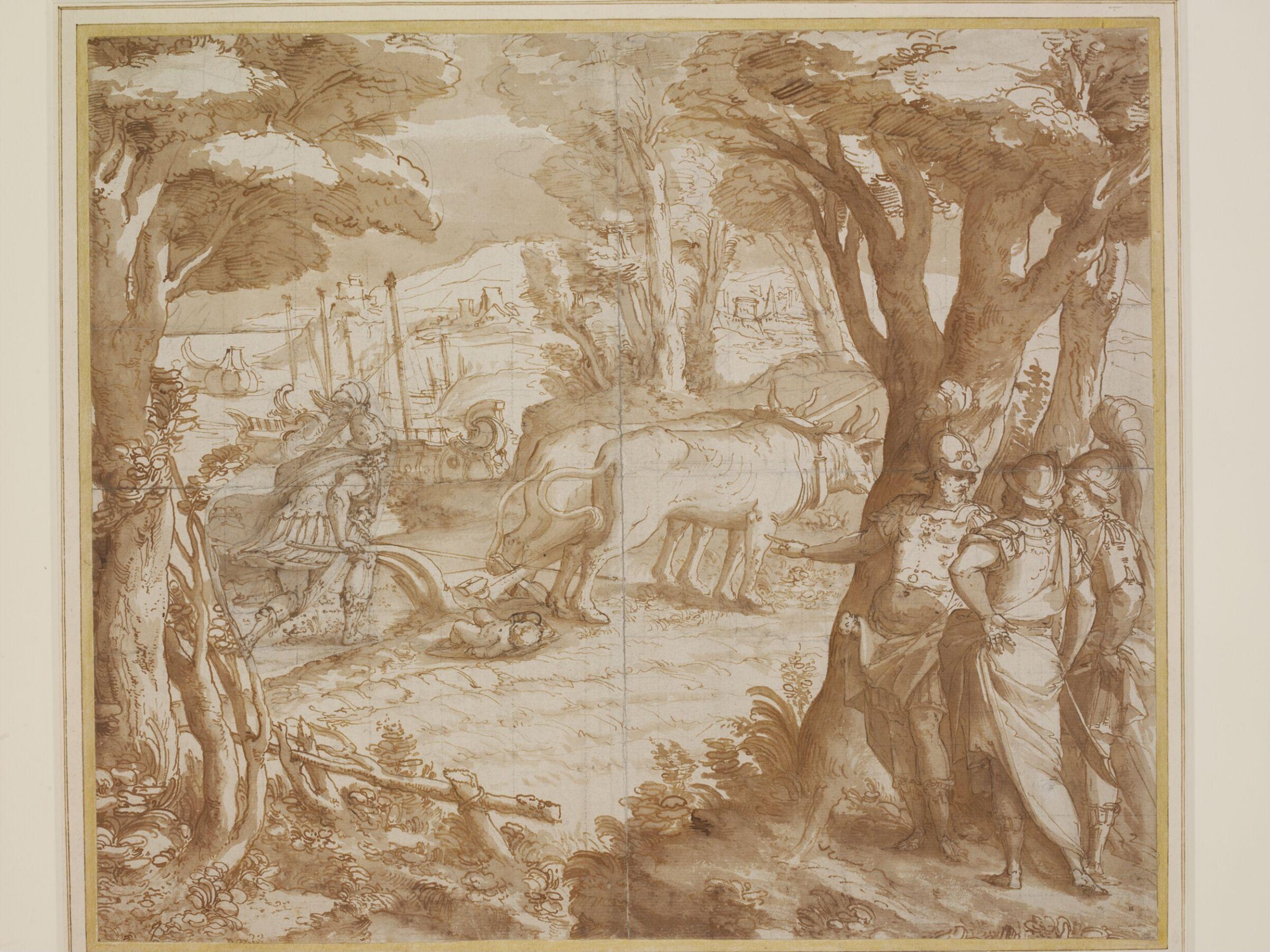 Ulysses at the Plough, Giovanni Battista Castello, 1540s