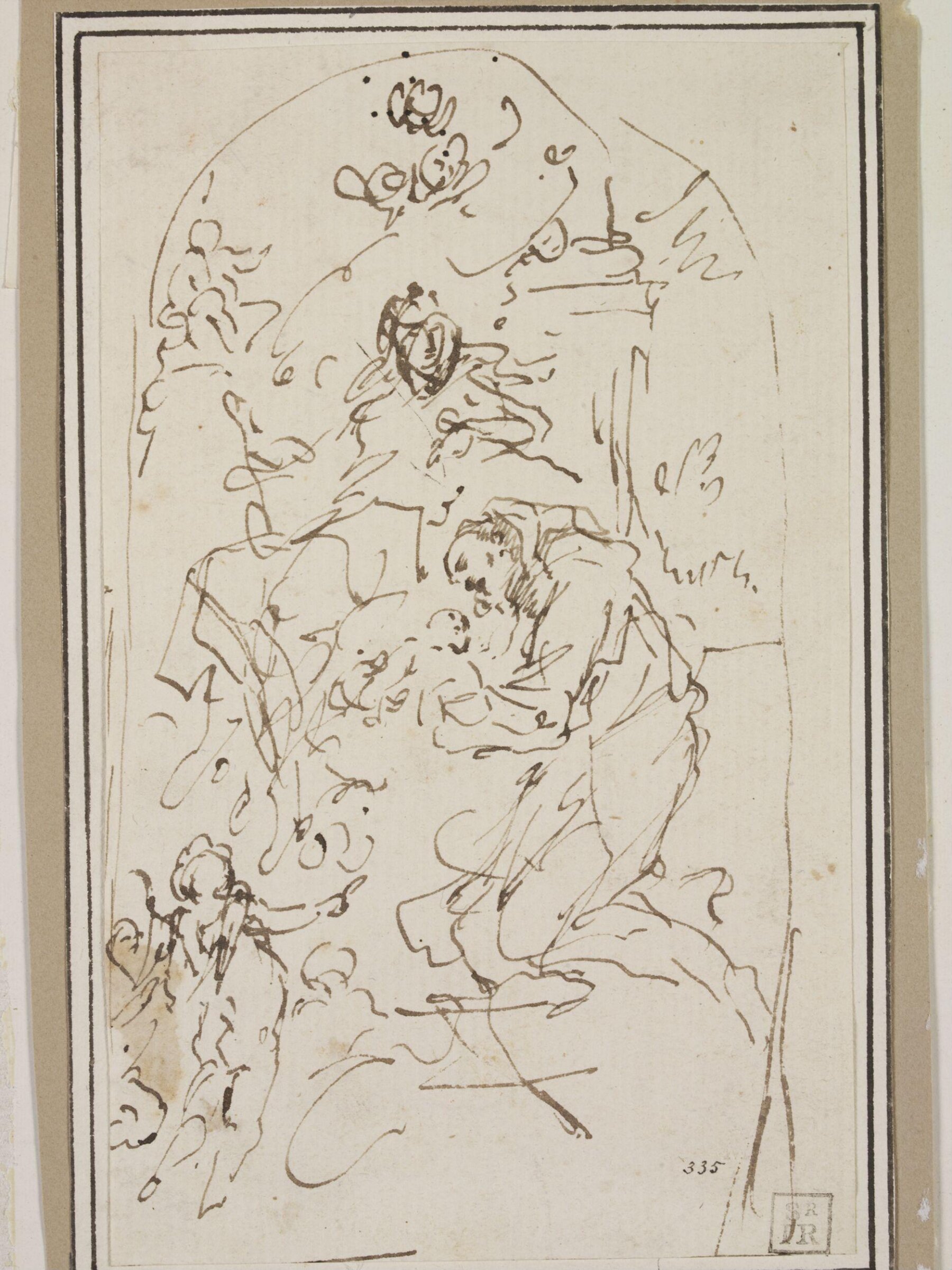 St. Francis receiving the infant Christ from the Virgin, Luca Cambiaso, ca. 1550-1585