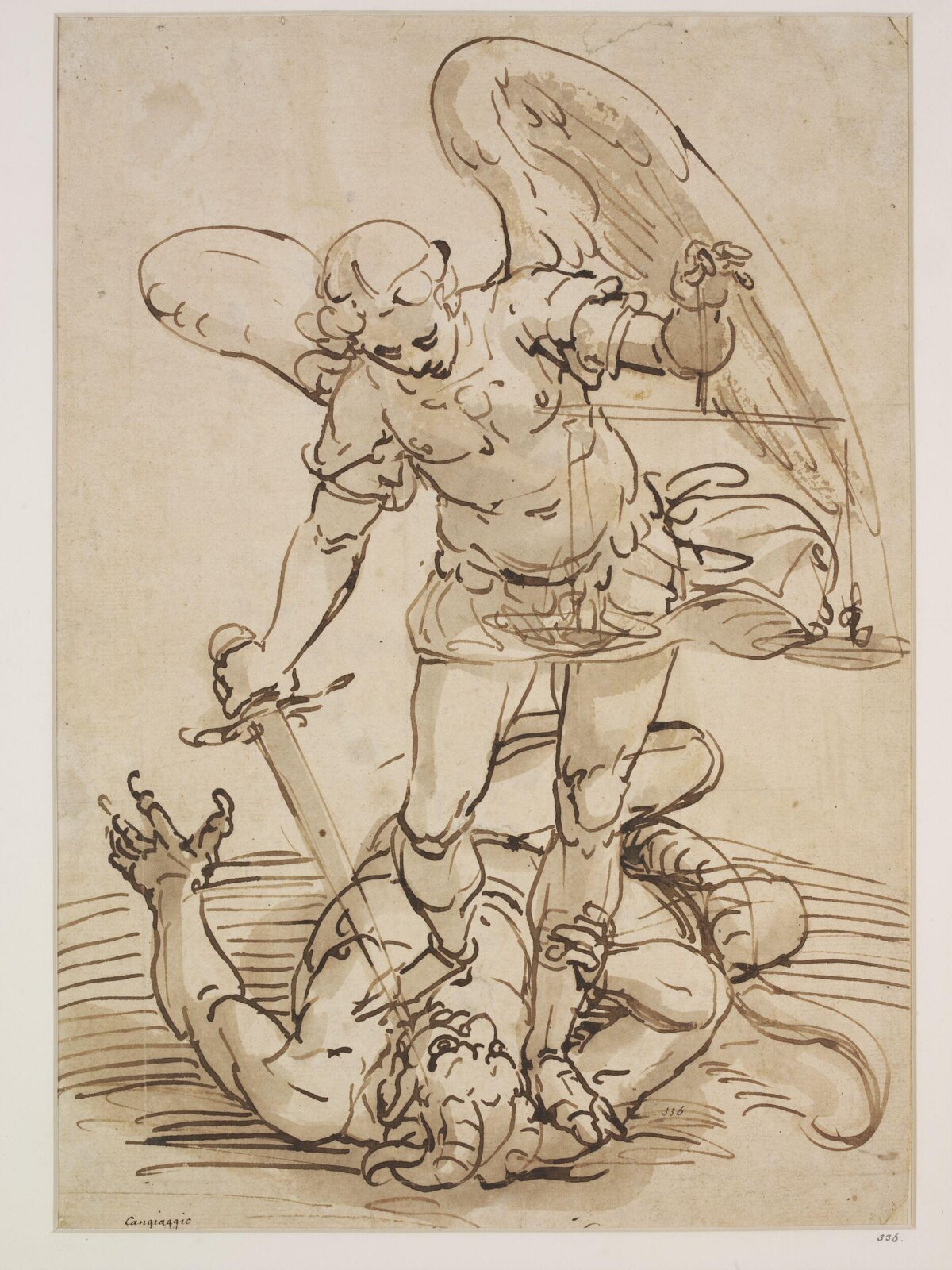 St. Michael overcoming the Devil, Luca Cambiaso, ca. 1550-1585