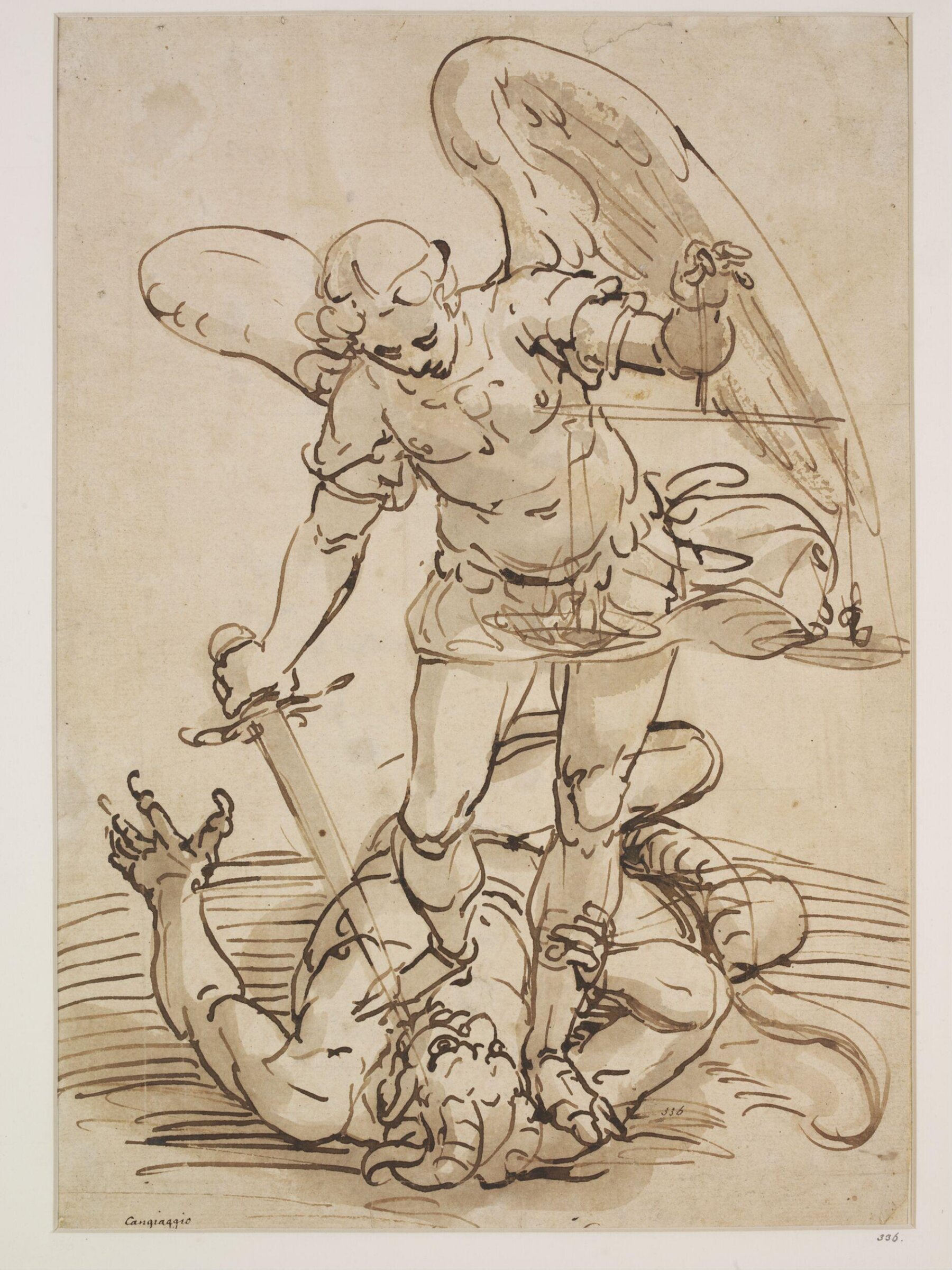 St. Michael overcoming the Devil, Luca Cambiaso, ca. 1550-1585