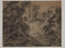 Wooded Landscape With Two Figures in an OPen Dell at Centre thumbnail 1