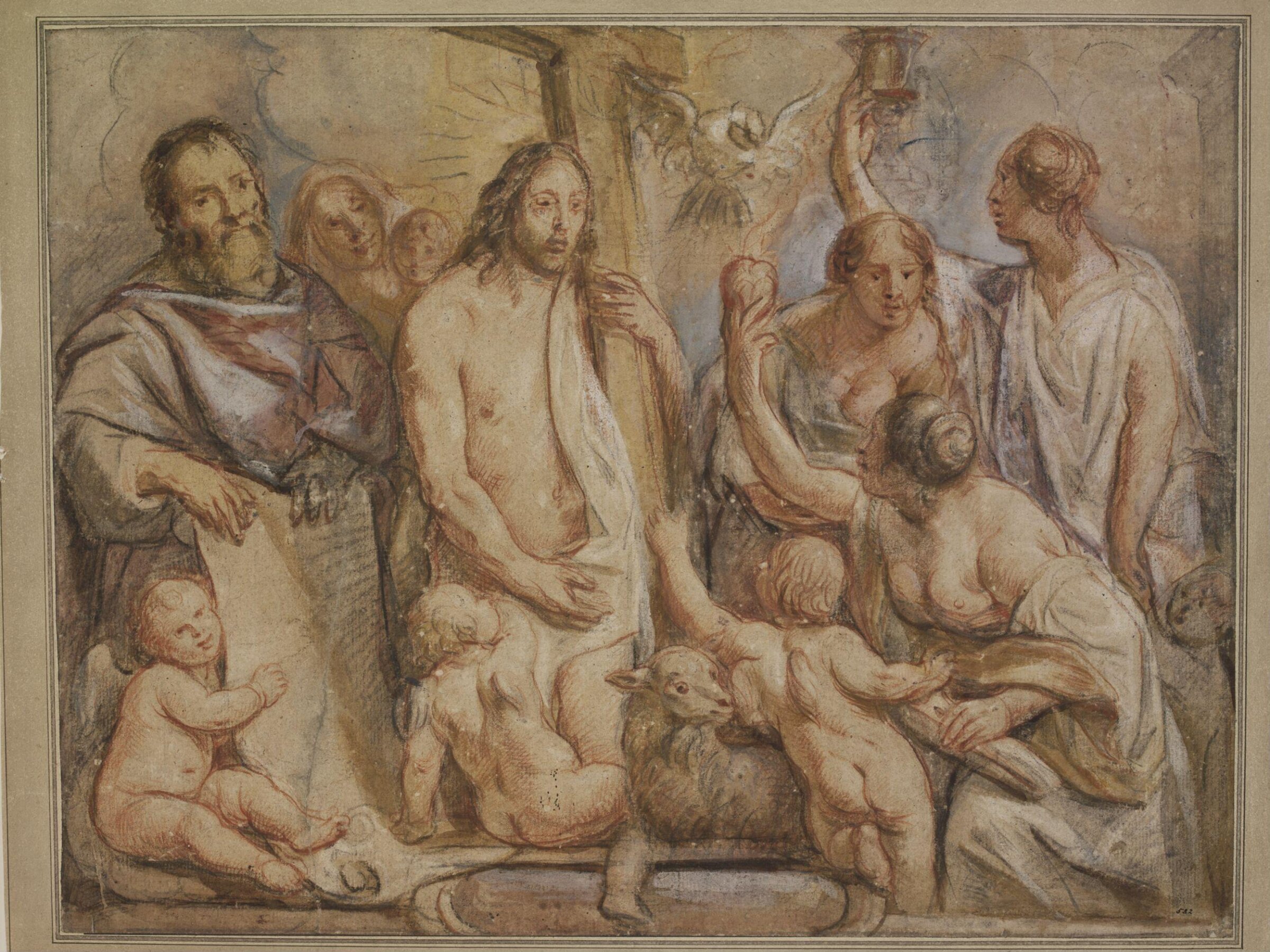 Christ, St Paul, Charity and the Theological Virtues, Jacob Jordaens the elder, c.1660