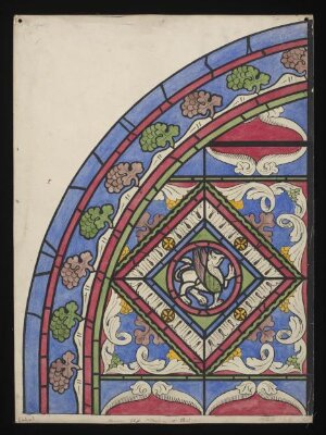 Medieval Series No. 49: Stained Glass design, Norman, St Denis