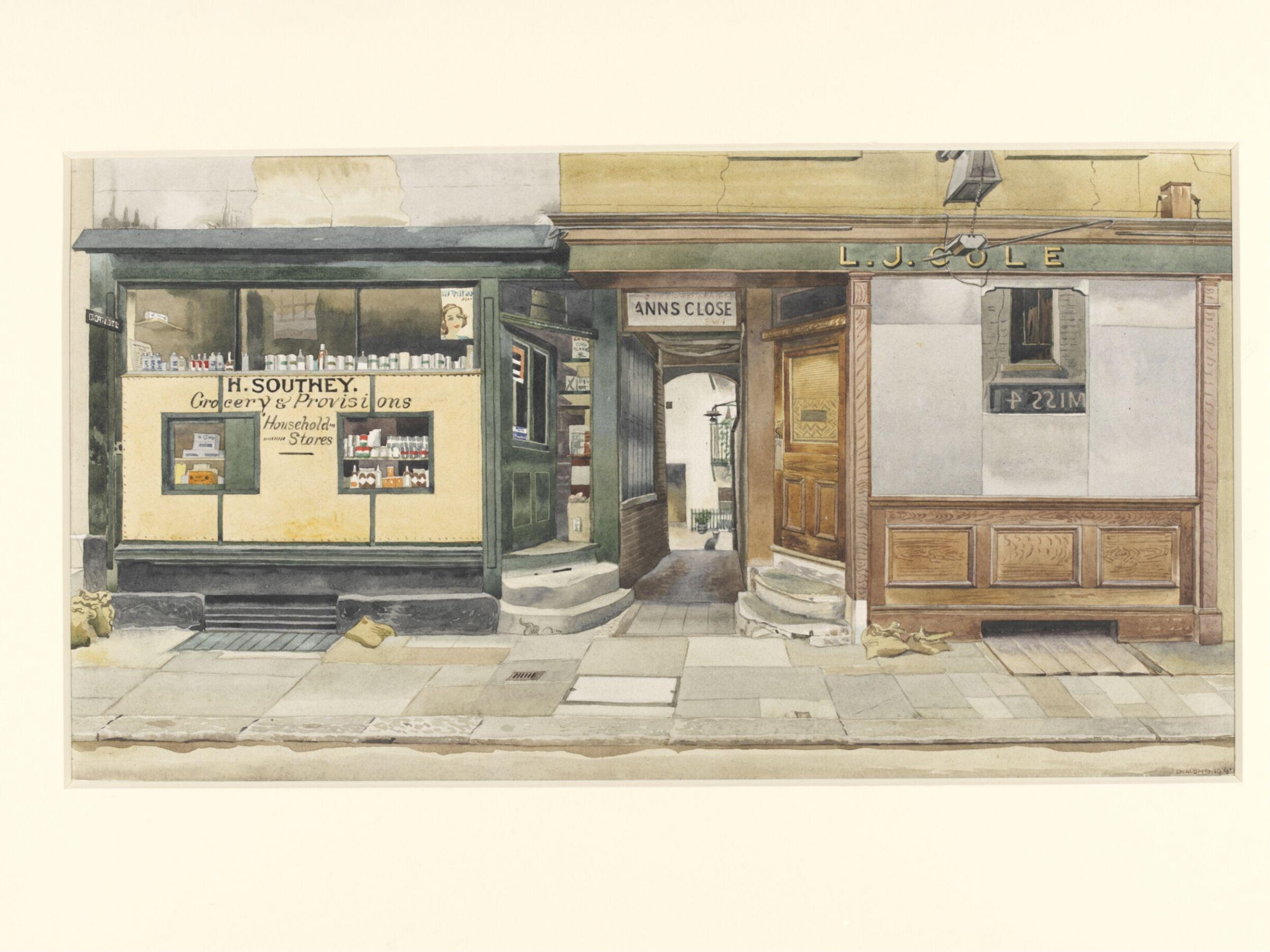 Kinnerton Street, Wilton Place, S.W.1, Dimond, 1943