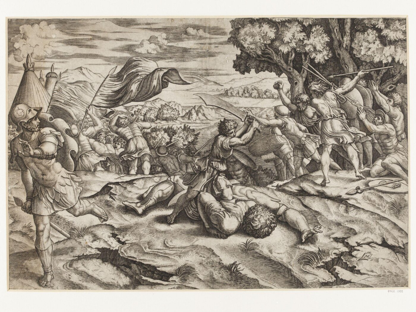 Raphael, David cutting off the head of Goliath