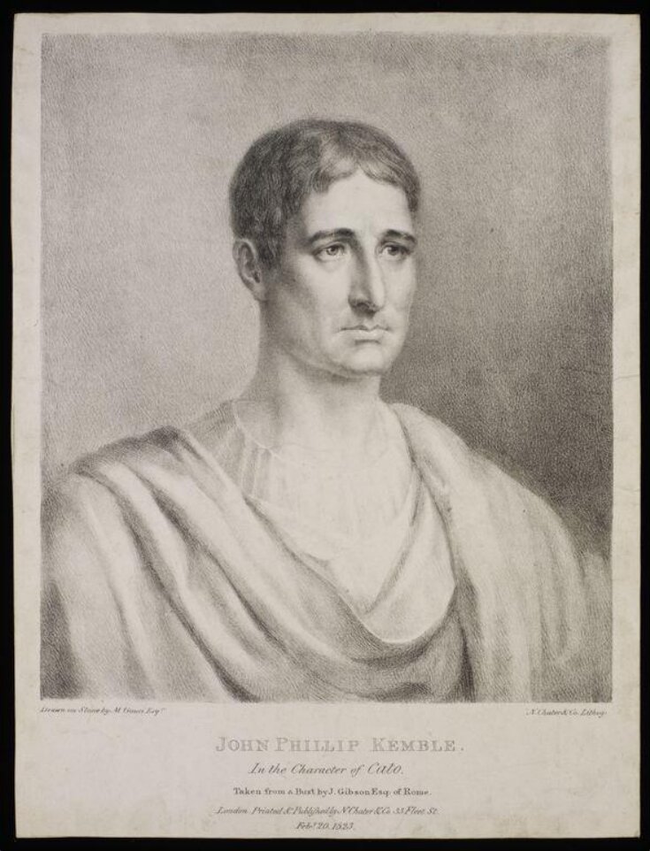 John Phillip (sic) Kemble in the Character of Cato top image